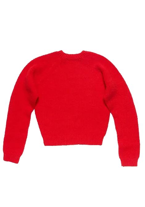 maglione girocollo cropped donna rosso ACNE STUDIOS | A60597AZT